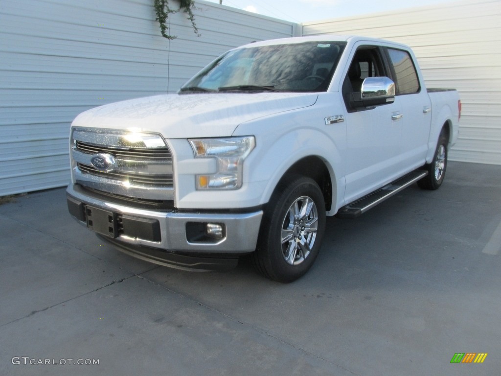 2016 F150 Lariat SuperCrew - Oxford White / Black photo #7