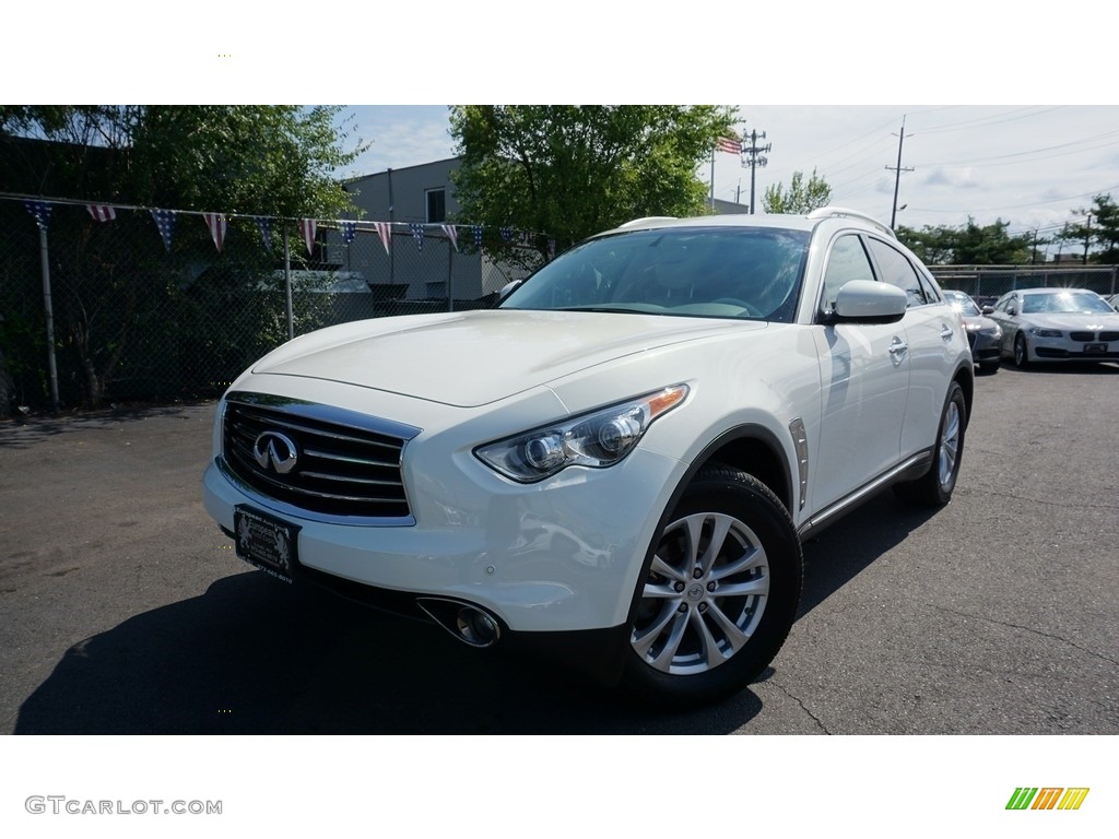 2013 FX 37 AWD - Moonlight White / Wheat photo #1