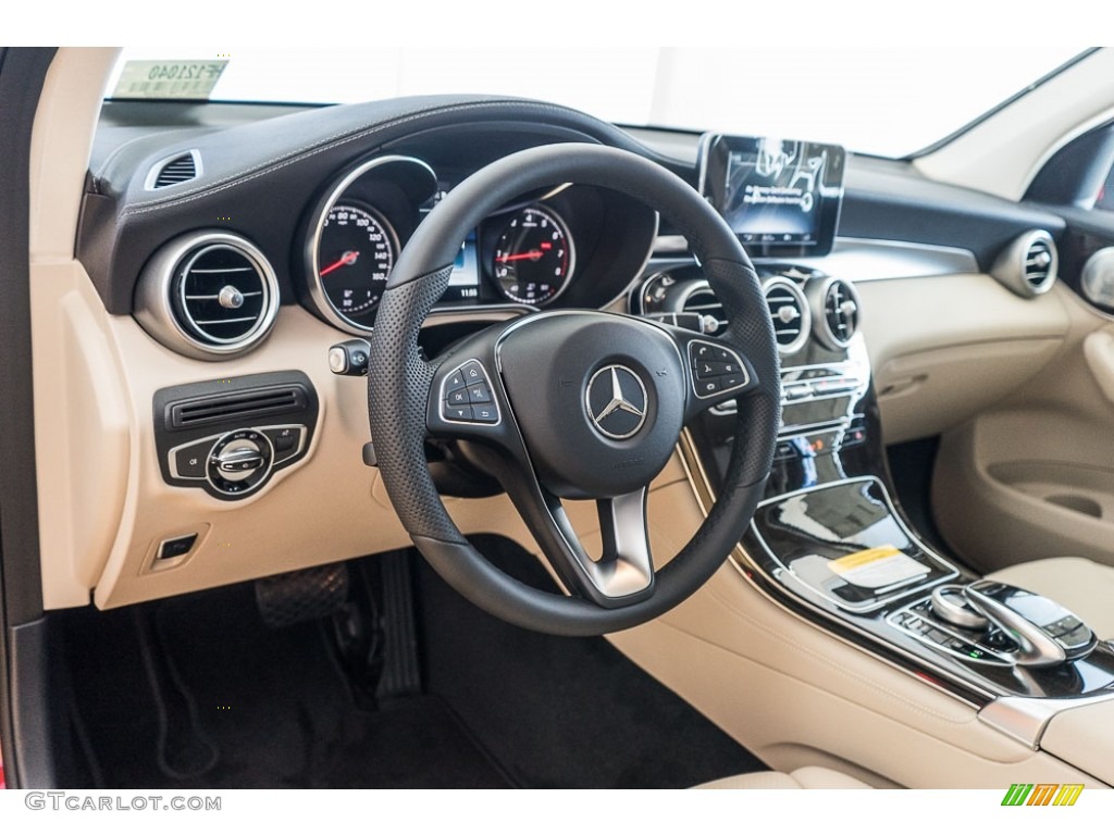 2017 Mercedes-Benz GLC 300 Silk Beige/Black Dashboard Photo #115199039