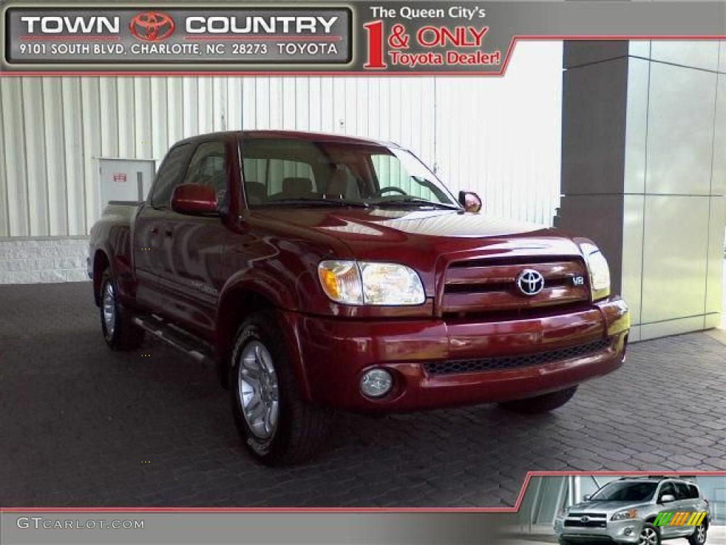 2005 Tundra Limited Access Cab - Salsa Red Pearl / Taupe photo #1