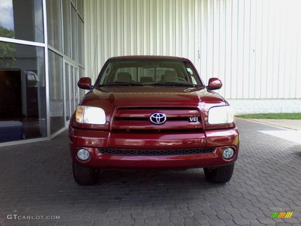 2005 Tundra Limited Access Cab - Salsa Red Pearl / Taupe photo #2