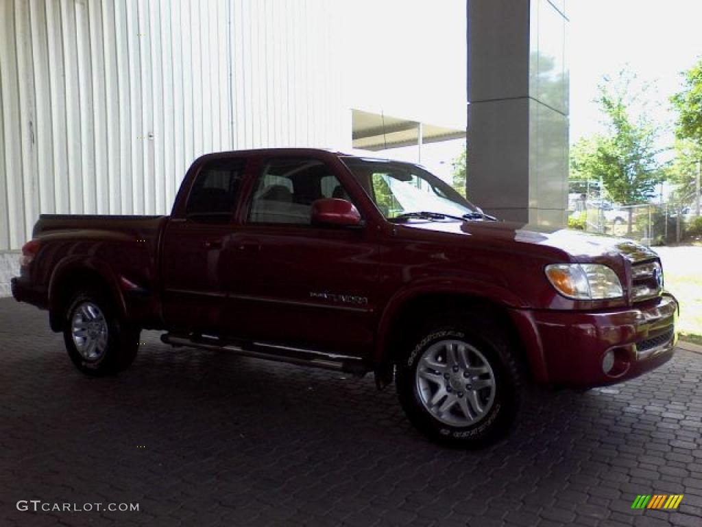 2005 Tundra Limited Access Cab - Salsa Red Pearl / Taupe photo #4