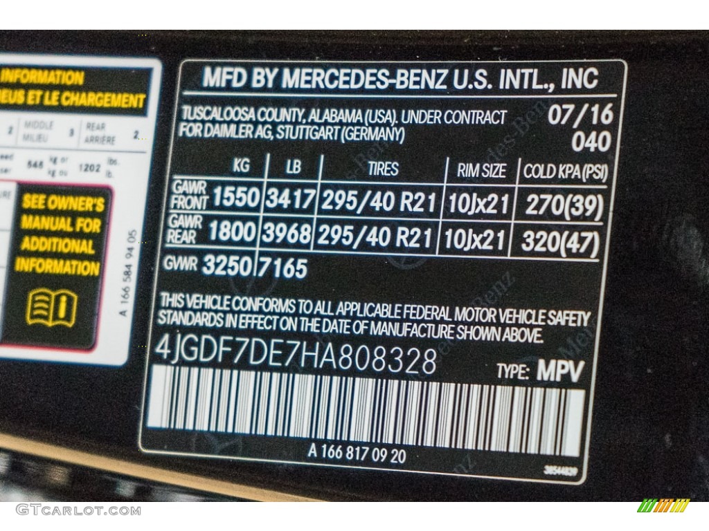 2017 GLS Color Code 040 for Black Photo #115199402