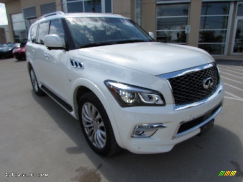 2015 QX80  - Majestic White / Graphite photo #6