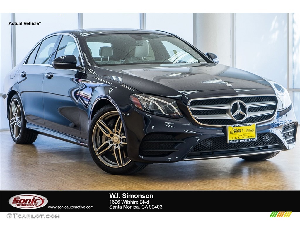 2017 E 300 Sedan - Lunar Blue Metallic / Macchiato Beige/Black photo #1