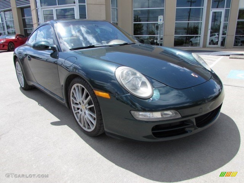 2005 911 Carrera Coupe - Forest Green Metallic / Sand Beige photo #5