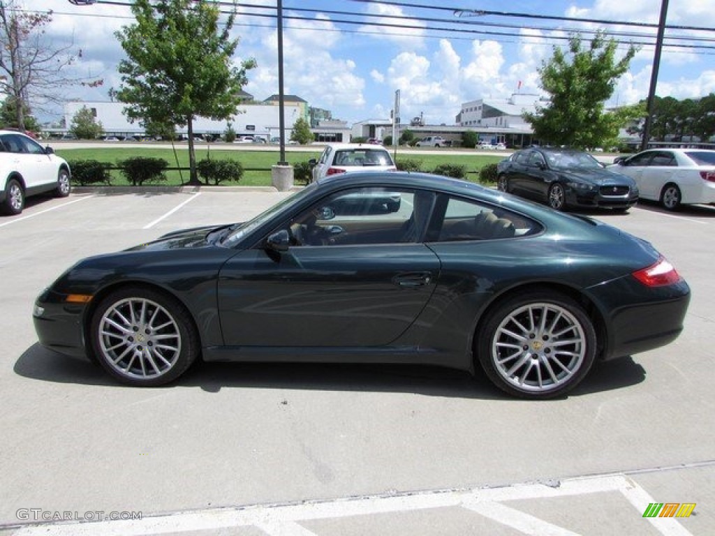 2005 911 Carrera Coupe - Forest Green Metallic / Sand Beige photo #10