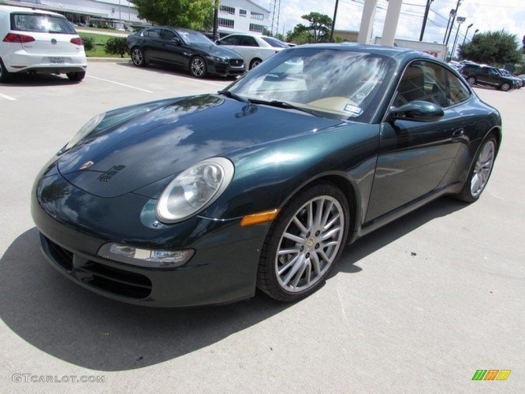 2005 911 Carrera Coupe - Forest Green Metallic / Sand Beige photo #11