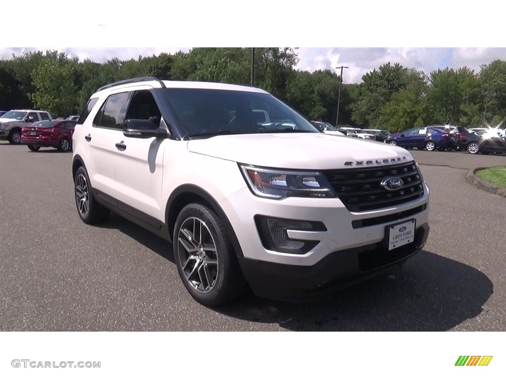 2017 Explorer Sport 4WD - White Platinum / Ebony Black photo #1