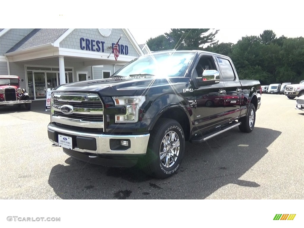 2016 F150 Lariat SuperCrew 4x4 - Shadow Black / Black photo #3