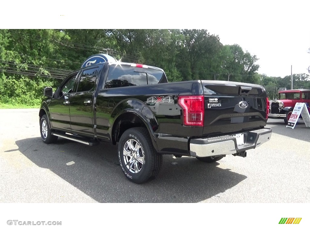 2016 F150 Lariat SuperCrew 4x4 - Shadow Black / Black photo #5