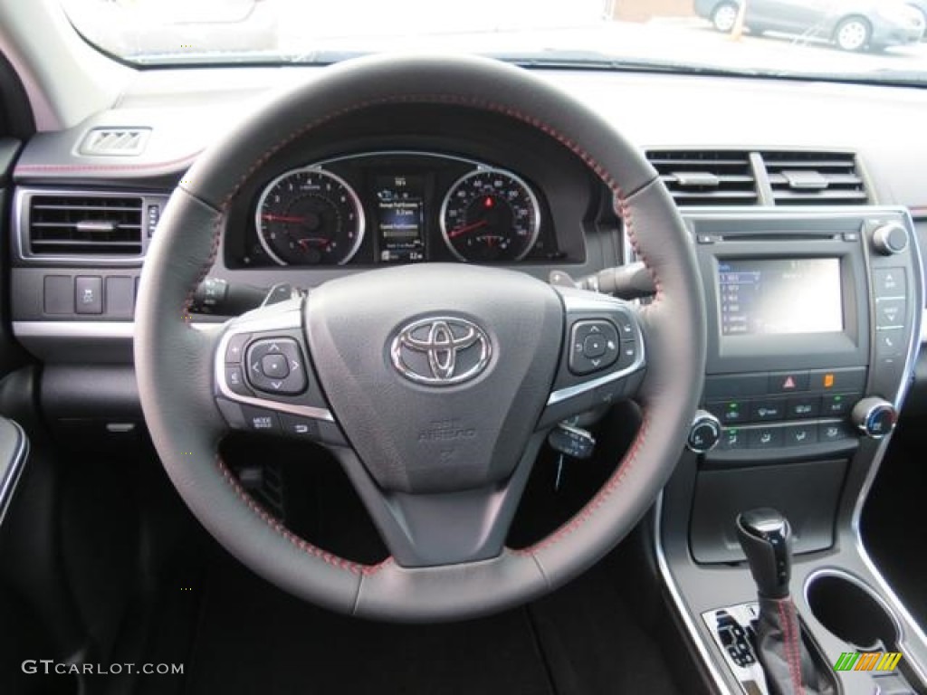 2017 Toyota Camry SE Black Steering Wheel Photo #115206567