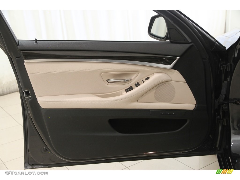 2013 5 Series 528i xDrive Sedan - Dark Graphite Metallic II / Oyster/Black photo #4