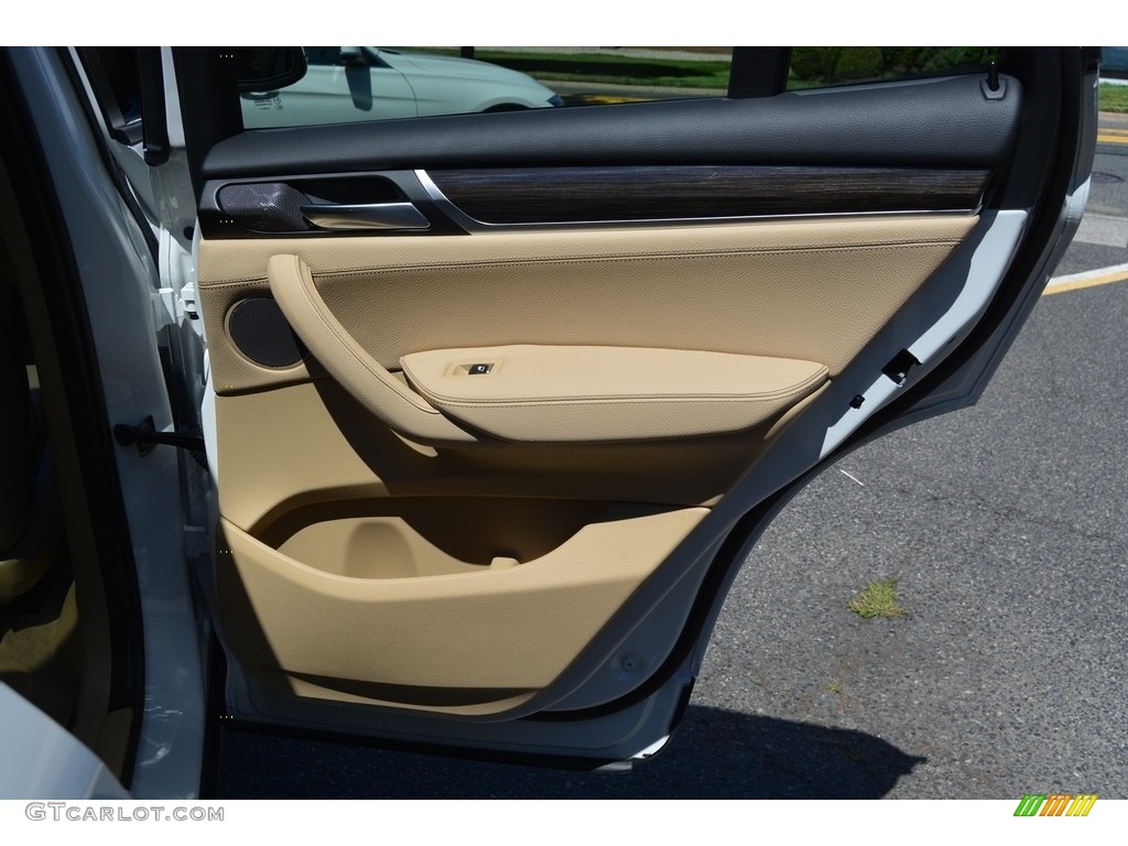 2016 BMW X3 xDrive28i Sand Beige Door Panel Photo #115212968