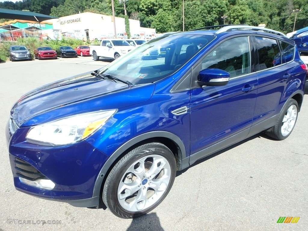 2013 Escape Titanium 2.0L EcoBoost 4WD - Deep Impact Blue Metallic / Charcoal Black photo #7