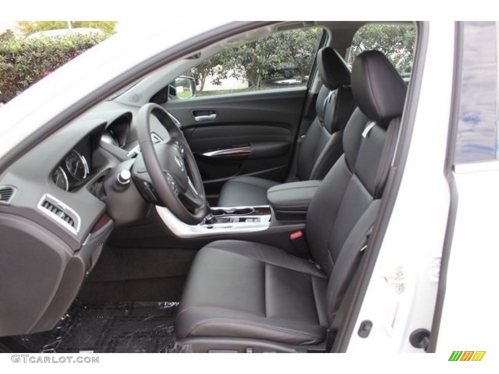 Ebony Interior 2017 Acura TLX Technology Sedan Photo #115219184
