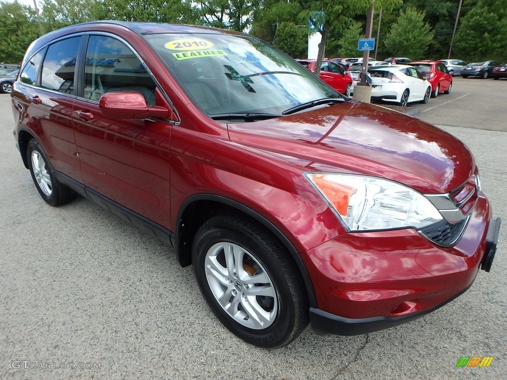 2010 CR-V EX-L AWD - Tango Red Pearl / Gray photo #8