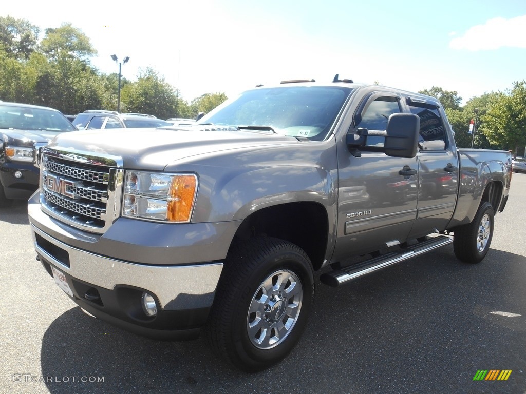 2012 Sierra 2500HD SLE Crew Cab 4x4 - Steel Gray Metallic / Ebony photo #4