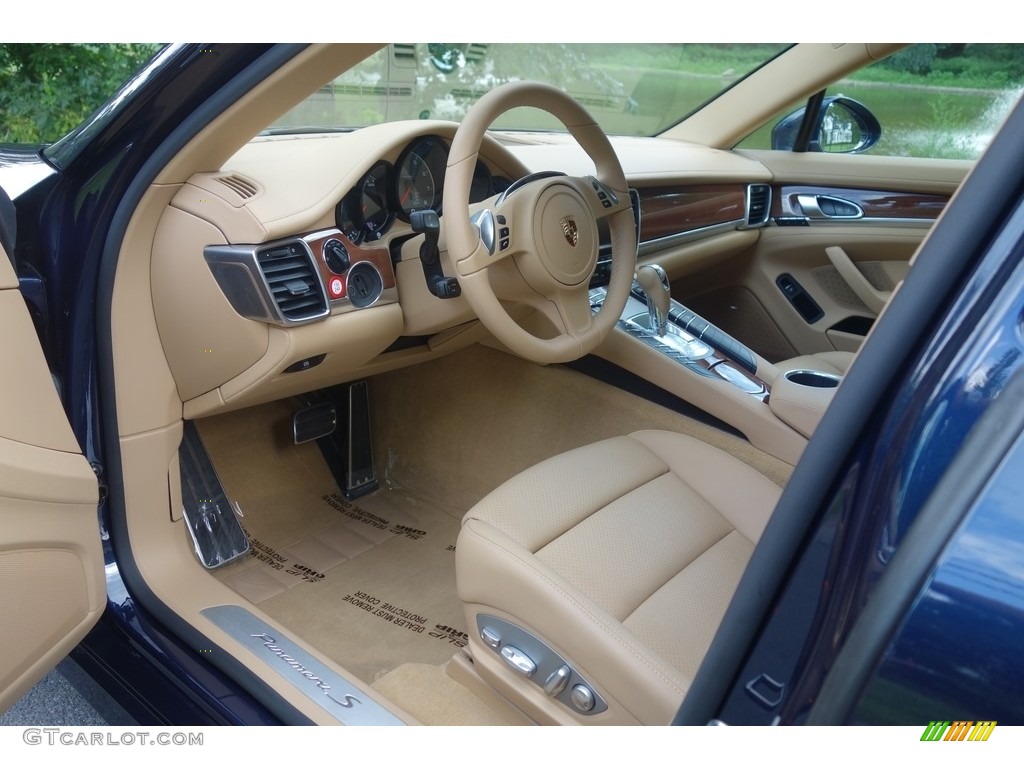 Luxor Beige Interior 2014 Porsche Panamera S Photo #115223702