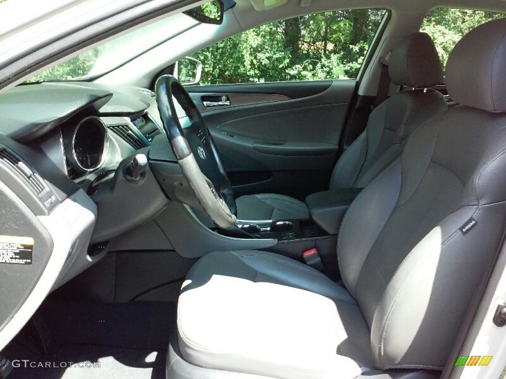 2012 Sonata Hybrid - Silver Frost Metallic / Gray photo #9