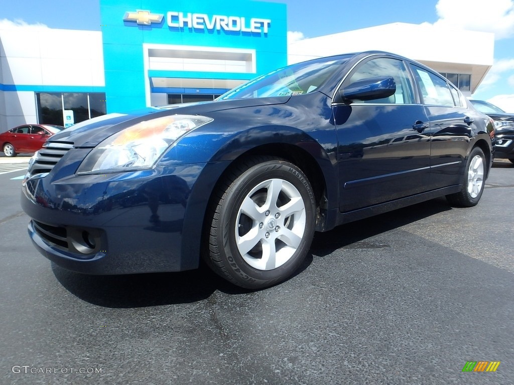 2007 Altima 2.5 S - Majestic Blue Metallic / Blond photo #2