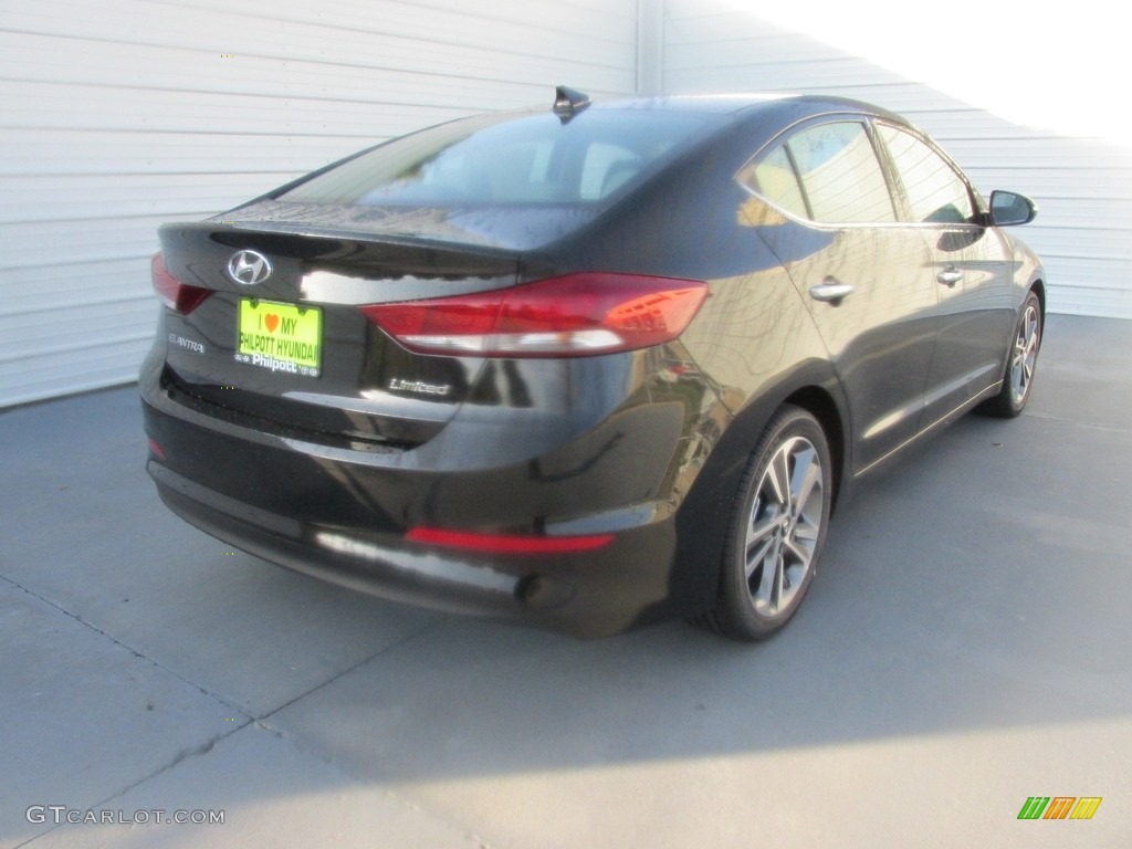 2017 Elantra Limited - Black / Gray photo #4