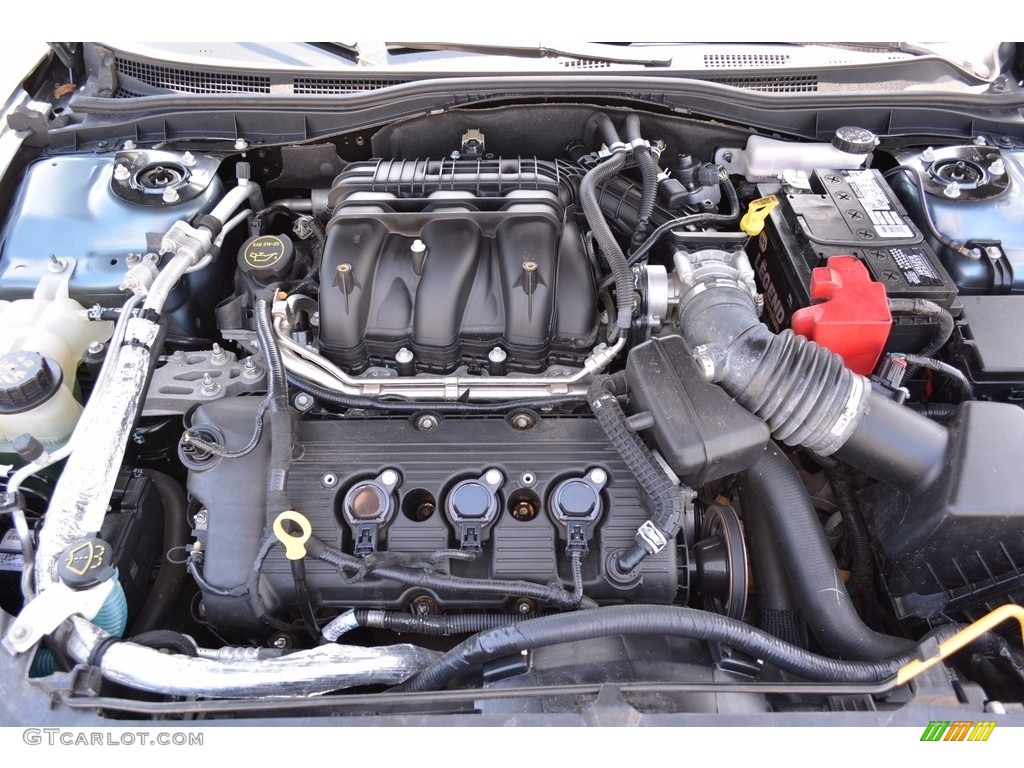 2012 Fusion SEL V6 - Steel Blue Metallic / Camel photo #14