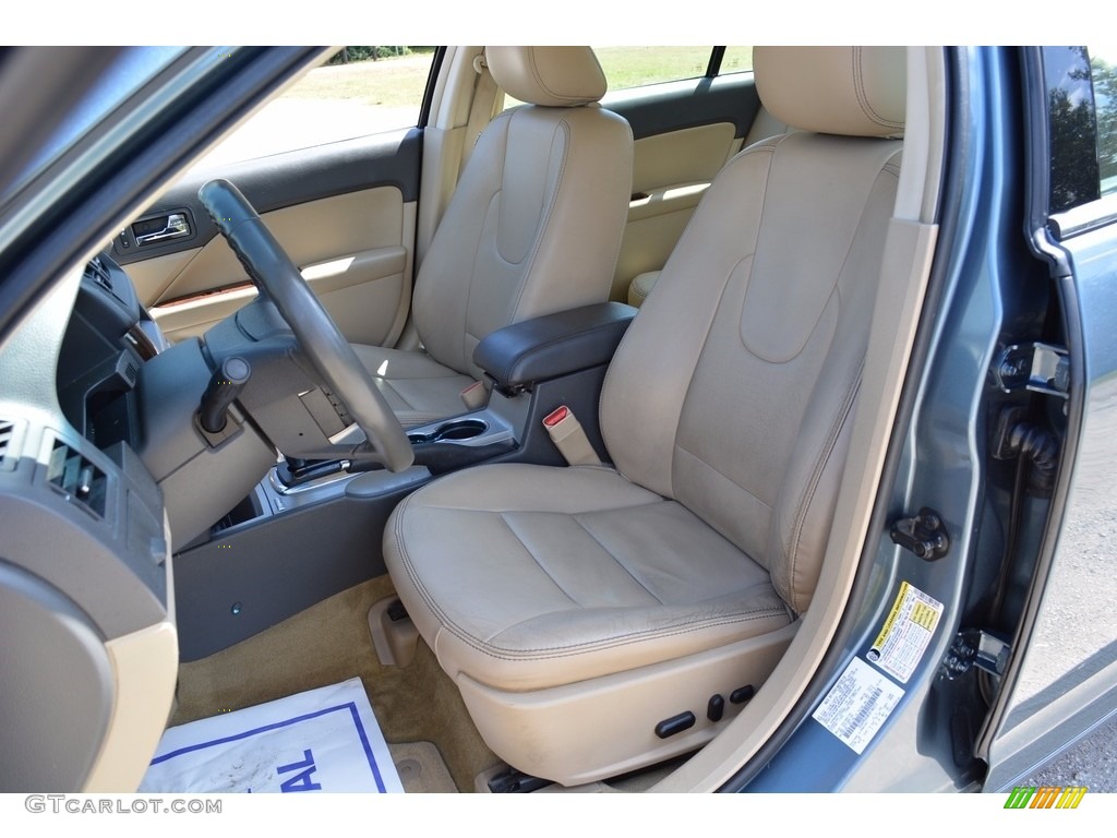 2012 Fusion SEL V6 - Steel Blue Metallic / Camel photo #18