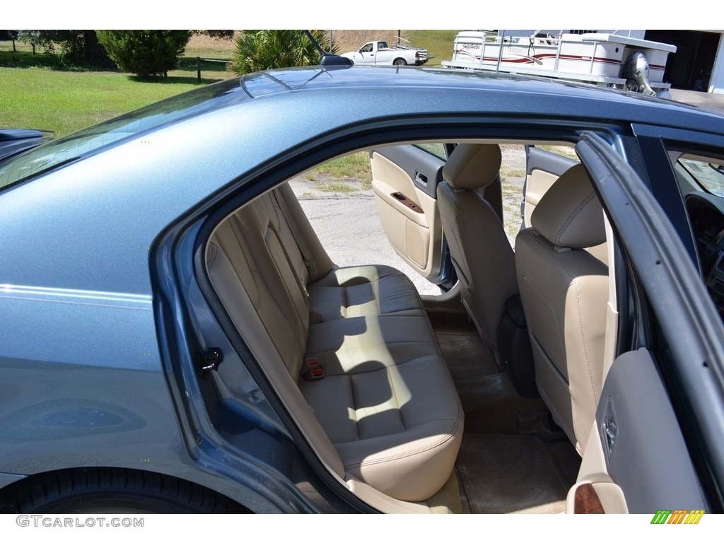 2012 Fusion SEL V6 - Steel Blue Metallic / Camel photo #24