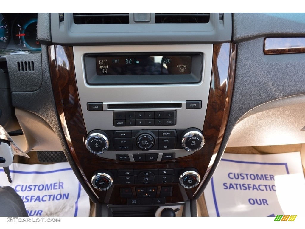 2012 Fusion SEL V6 - Steel Blue Metallic / Camel photo #37