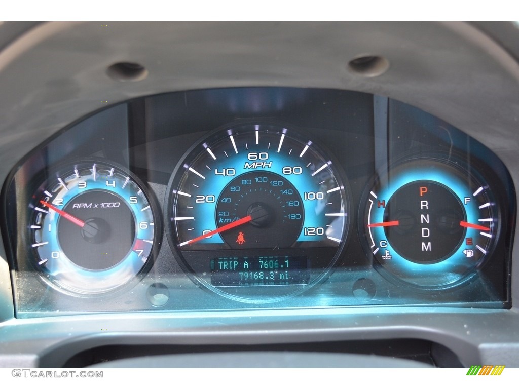 2012 Fusion SEL V6 - Steel Blue Metallic / Camel photo #45