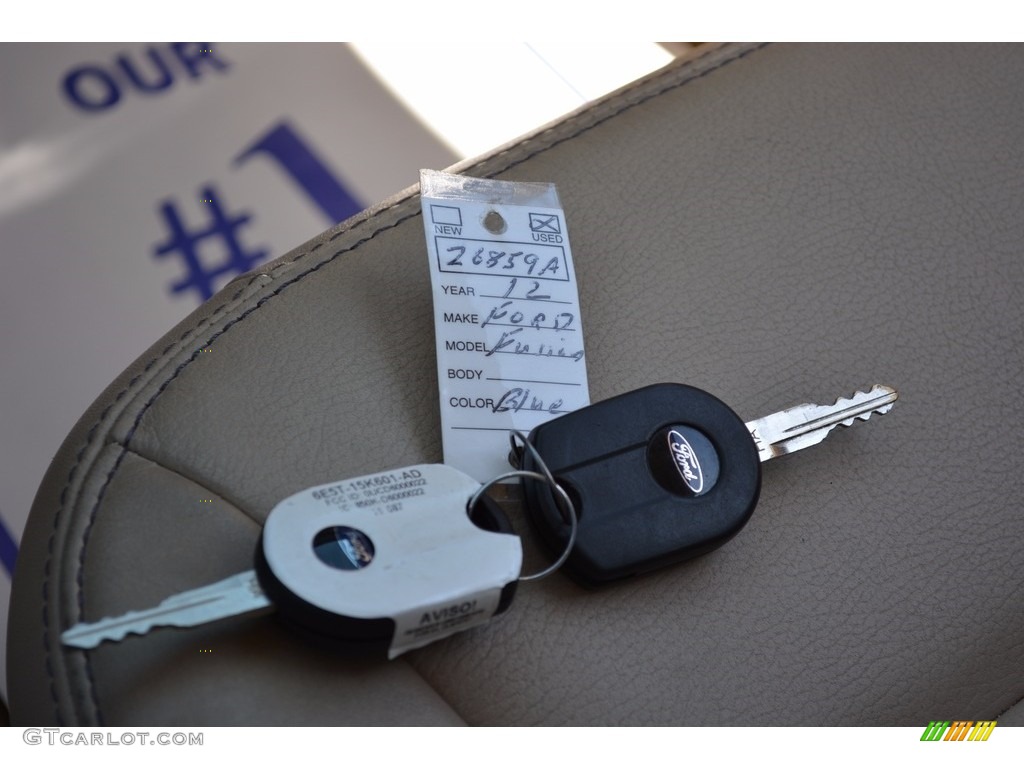 2012 Fusion SEL V6 - Steel Blue Metallic / Camel photo #47