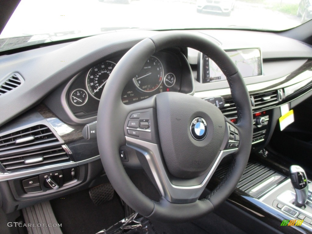 2016 BMW X5 xDrive35i Black Steering Wheel Photo #115230266