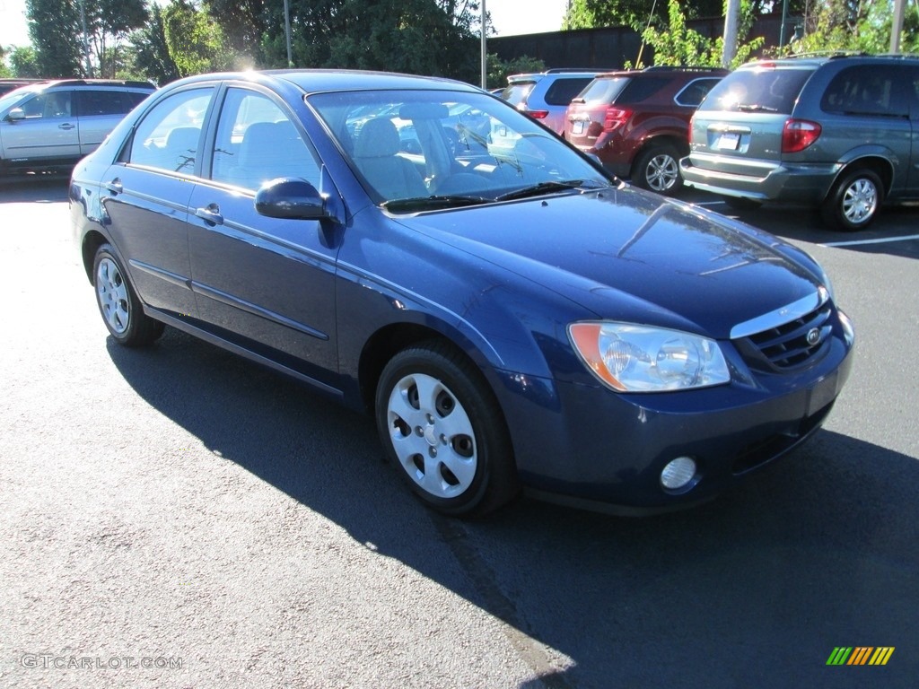 2005 Spectra EX Sedan - Imperial Blue / Gray photo #4