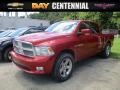 2009 Inferno Red Crystal Pearl Dodge Ram 1500 ST Crew Cab 4x4  photo #1