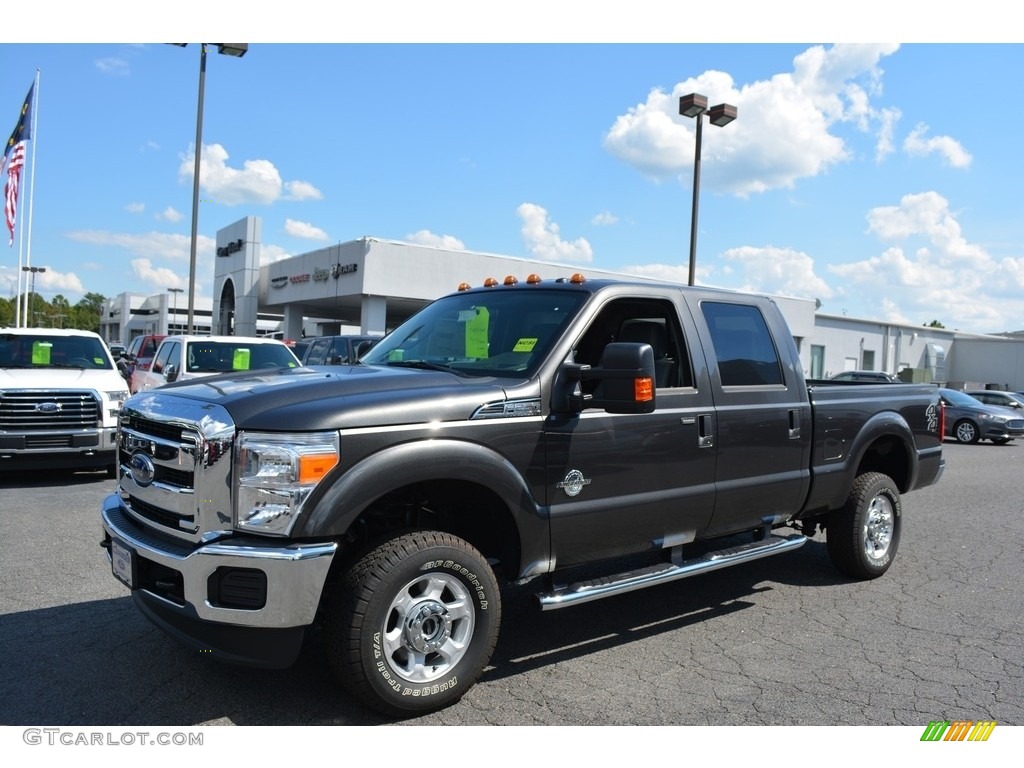 2016 F250 Super Duty XLT Crew Cab 4x4 - Magnetic Metallic / Steel photo #3