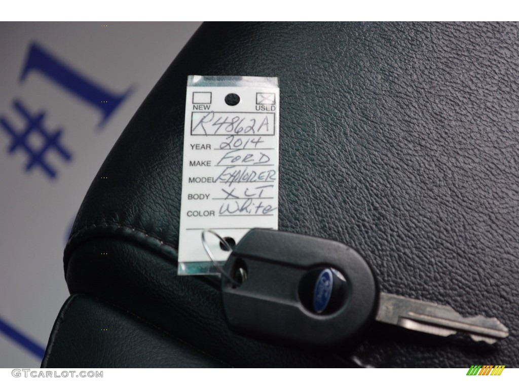 2014 Explorer XLT - White Platinum / Charcoal Black photo #56