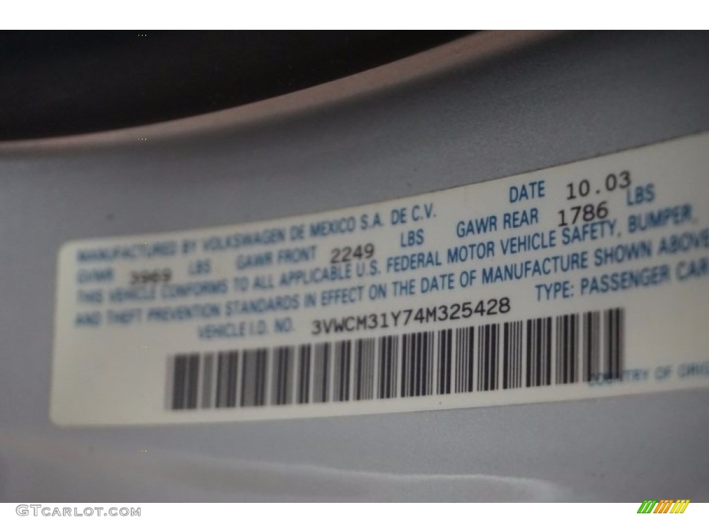 2004 New Beetle GLS Convertible - Reflex Silver Metallic / Black photo #14