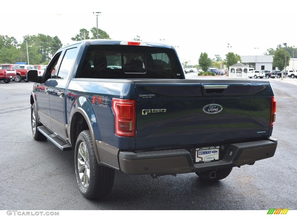 2016 F150 Lariat SuperCrew 4x4 - Blue Jeans / Medium Light Camel photo #10