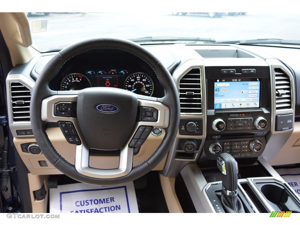 2016 F150 Lariat SuperCrew 4x4 - Blue Jeans / Medium Light Camel photo #34