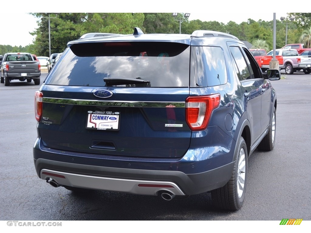 2017 Explorer XLT - Blue Jeans / Ebony Black photo #3