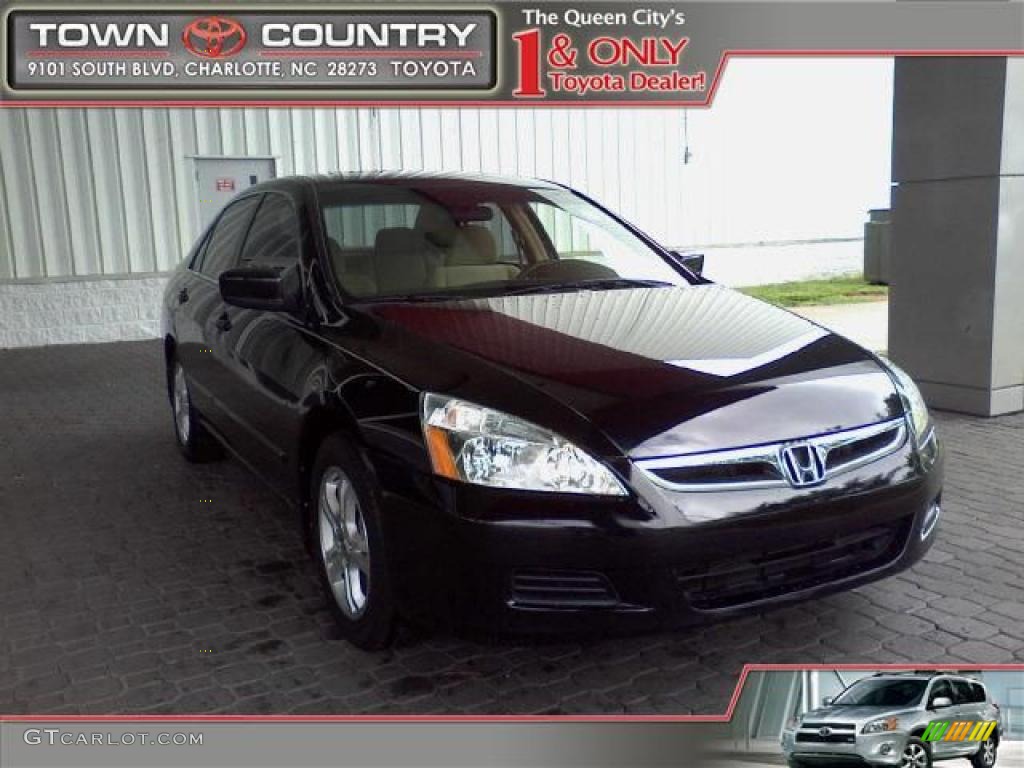 2006 Accord SE Sedan - Nighthawk Black Pearl / Ivory photo #1