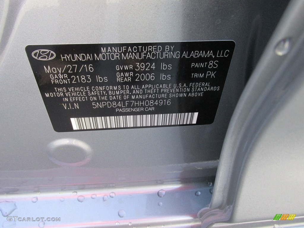 2017 Elantra SE - Gray / Gray photo #31