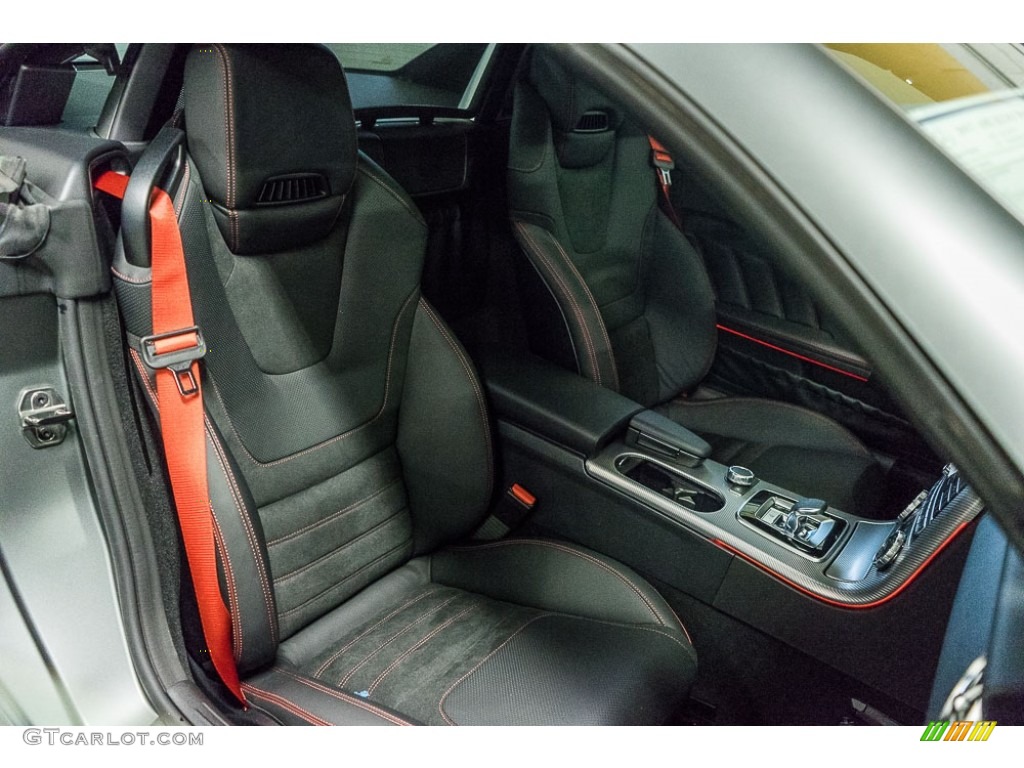 Black/DINAMICA w/Red Stitching Interior 2017 Mercedes-Benz SLC 43 AMG Roadster Photo #115251244
