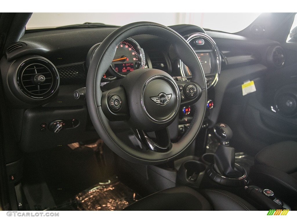 2017 Mini Hardtop Cooper S 4 Door Carbon Black Steering Wheel Photo #115251337