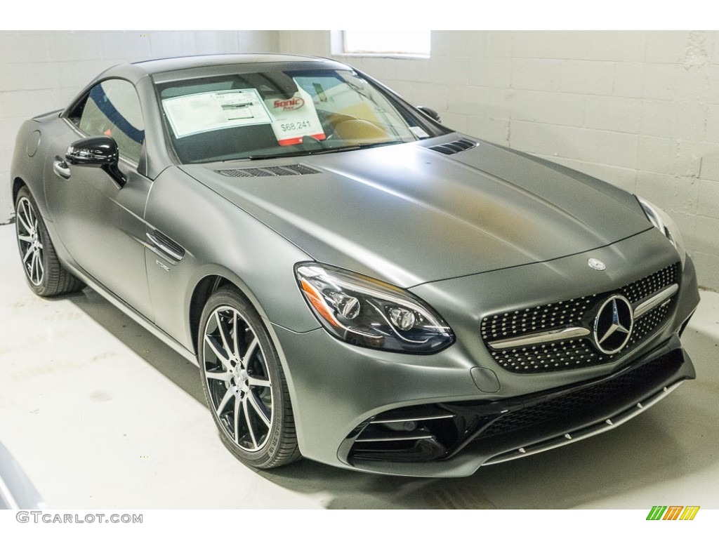 designo Magno Shadow Grey (Matte) 2017 Mercedes-Benz SLC 43 AMG Roadster Exterior Photo #115251526