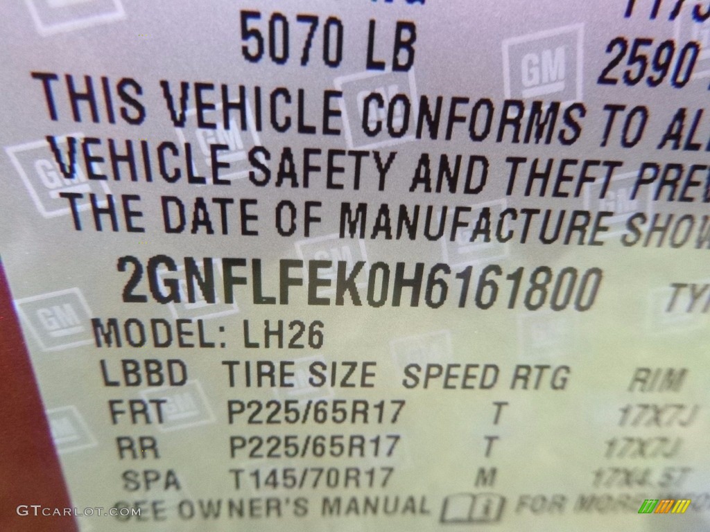 2017 Equinox LT AWD - Siren Red Tintcoat / Jet Black photo #16