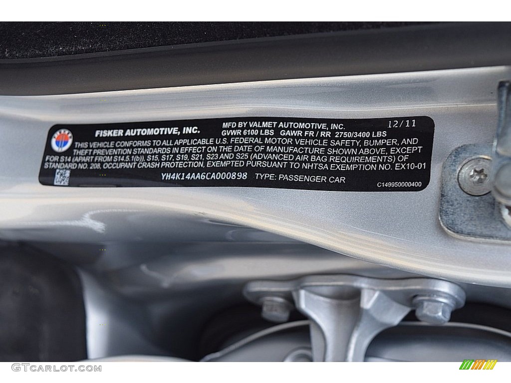 2012 Karma EcoSport - Silver Wind / Monsoon Tritone photo #56