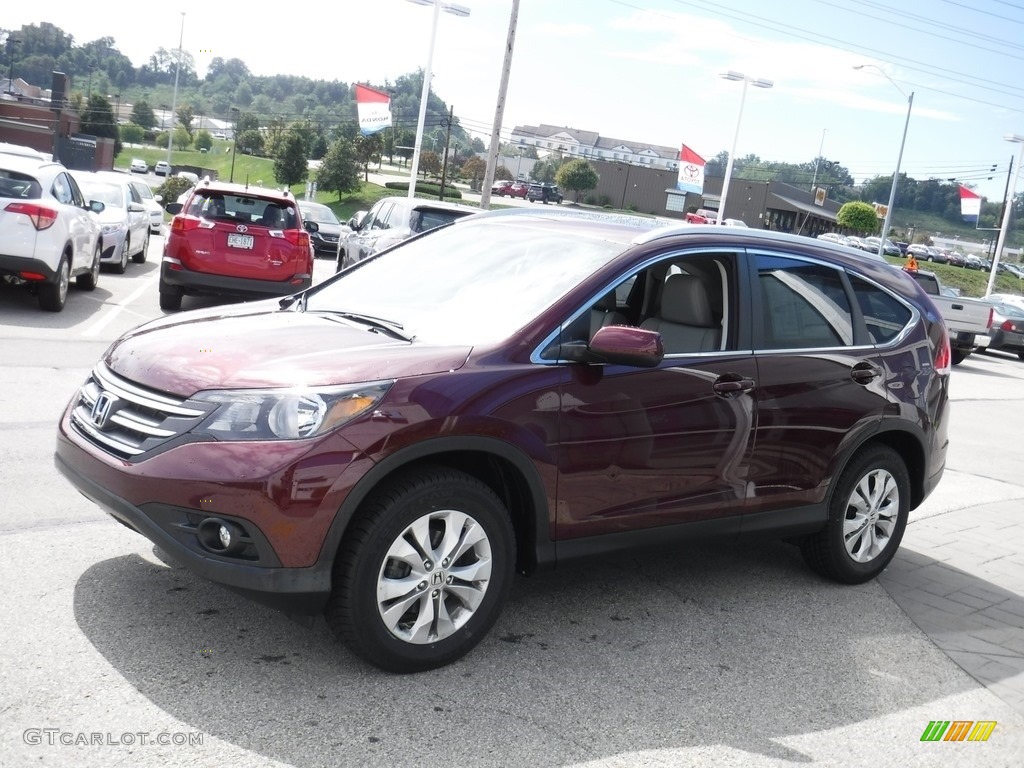 2014 CR-V EX-L AWD - Basque Red Pearl II / Gray photo #6