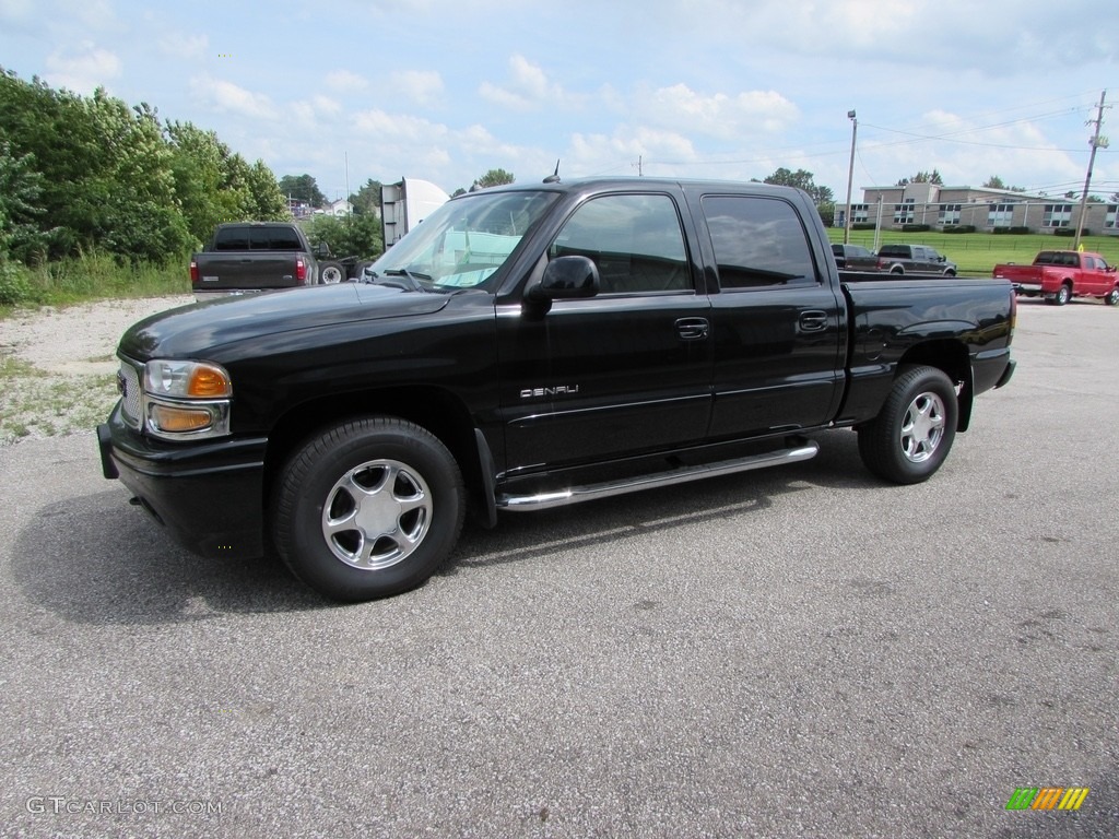 2005 Sierra 1500 Denali Crew Cab AWD - Onyx Black / Stone Gray photo #8